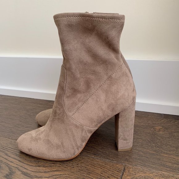 Steve Madden Beige Heeled Booties - Picture 6 of 7